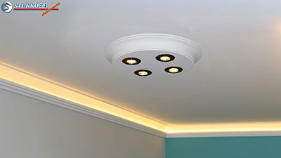 Design stukkólámpa LED-spotokkal Érd 10/500x500-3