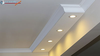 LED-világítás L-profil Érd 270+10 és beépített spotlámpák