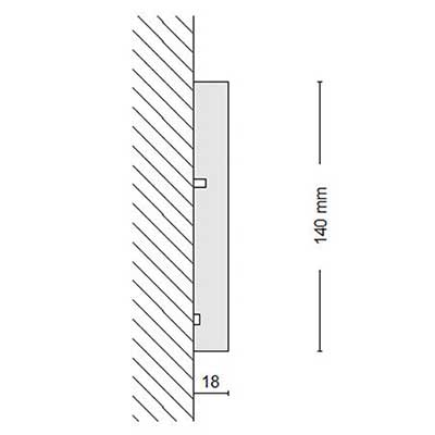 Fót 123 homlokzati stukkóléc keresztmetszeti rajza Fót 123 homlokzati stukkóléc keresztmetszeti rajza