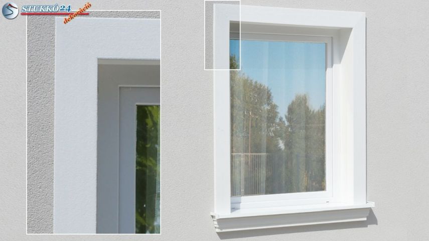 Fót 123 homlokzati stukkóléc modern építészethez