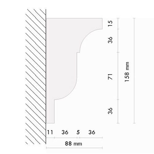Dabas 126 homlokzati profil keresztmetszete Dabas 126 homlokzati profil keresztmetszete