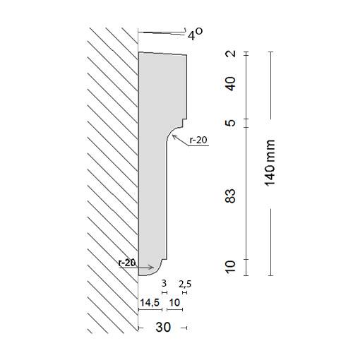 A Szarvas 120 kültéri díszléc méretei A Szarvas 120 kültéri díszléc méretei